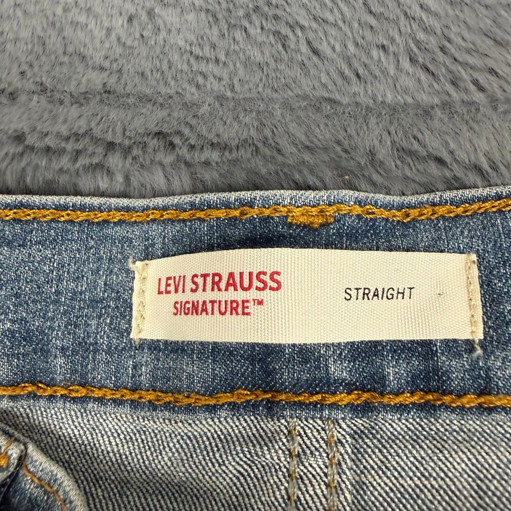 Levi Strauss Signature Mens Straight Leg Blue Jeans W32 L30 58988-0048 - Picture 6 of 10
